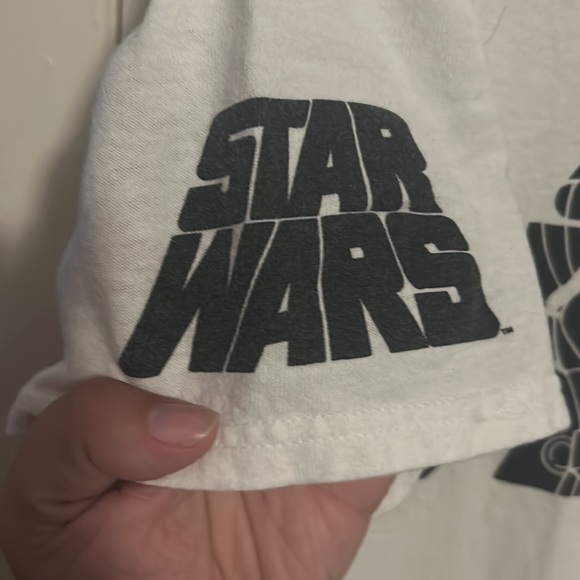 Star Wars Fifth Sun Star Wars with Stormtrooper in Writing M Short Sleeve Shirt - Picture 5 of 6